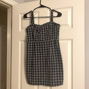FOREVER 21 Plaid Black/White Dress